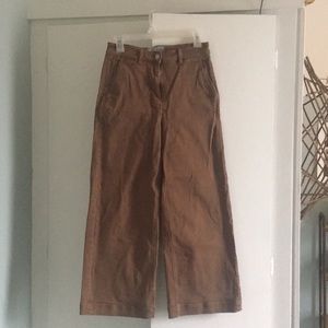 Everlane Wide Leg Crop, Ochre, Size 4